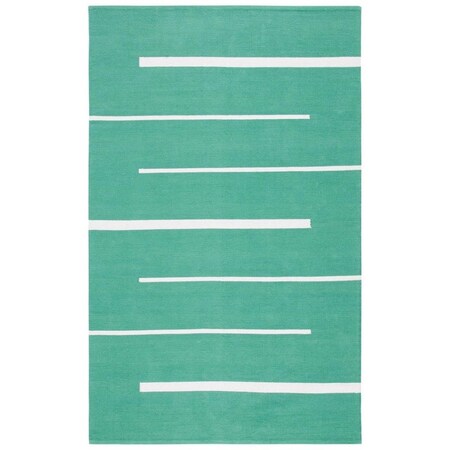 Safavieh 3 x 5 ft. Montauk Hand Woven Rectangle Area Rug Dark Green & Ivory MTK311Y-3